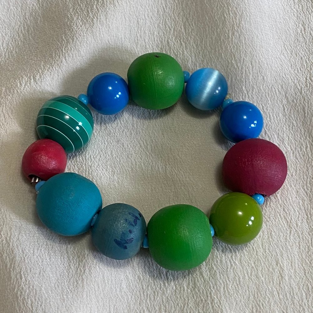 playful multicolored beaded bracelet